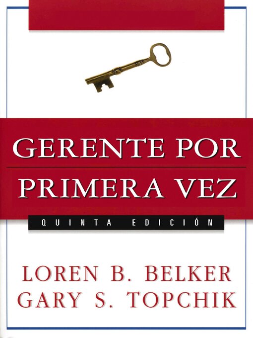 Title details for Gerente por primera vez by Loren B. Belker - Available